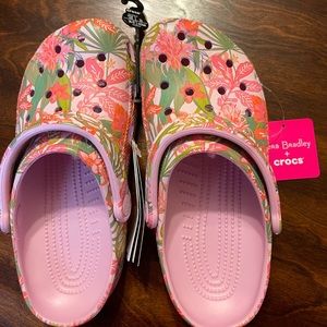 Vera Bradley Crocs Rain Forest Canopy Pink Clog New w/tags